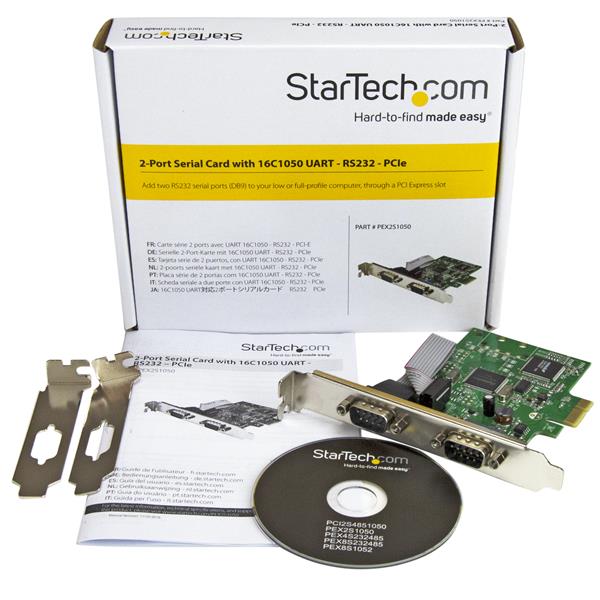 StarTech.com 2PT PCIe Serial Card with 16C1050 UART