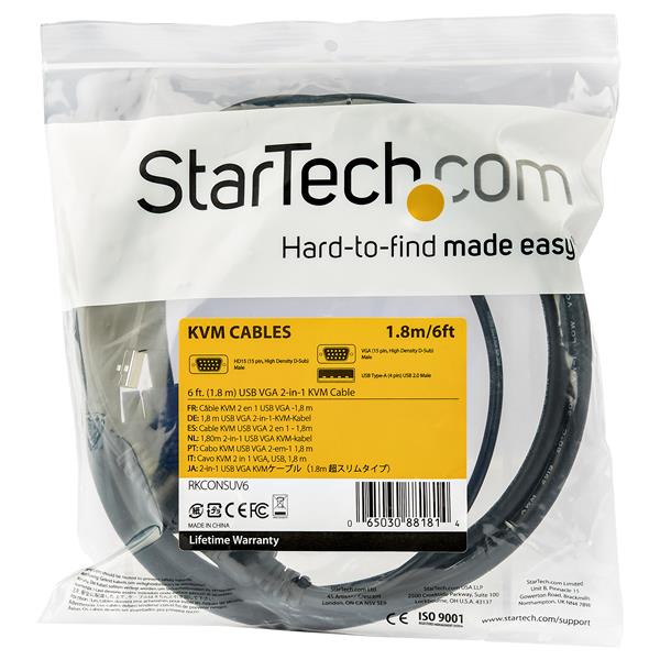 StarTech.com 15ft USB Rackmount Console KVM Cable