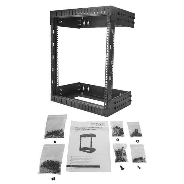 StarTech.com 12U Wall Mount Server Rack 12 to 20in