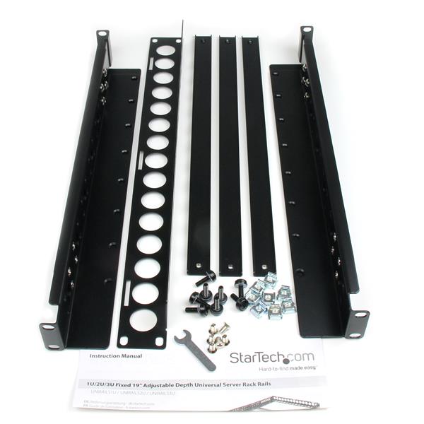 StarTech.com 1U Fixed 19in Universal ServerRack Rails