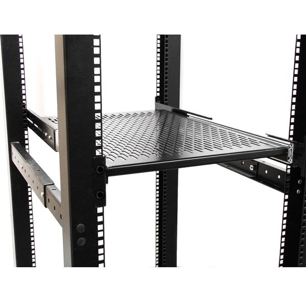 StarTech.com 19in Vented Adj Depth Sliding Rack Shelf