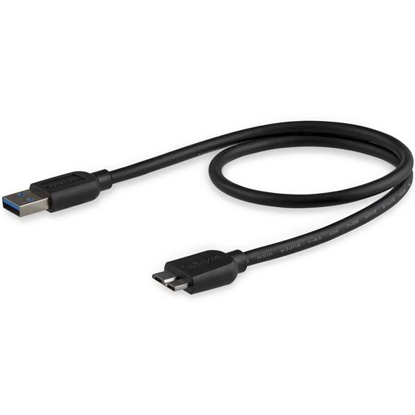 StarTech.com 0.5m Slim USB 3.0 A to Micro B Cable MM