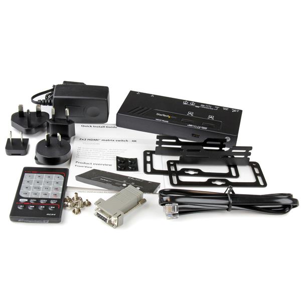 StarTech.com 2x2 HDMI Matrix Switch 4K Auto Sensing