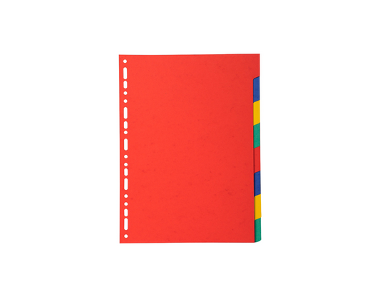 Exacompta Forever Recycled Divider 8 Part A4 220gsm Card Vivid Assorted Colours - 2008E - NWT FM SOLUTIONS - YOUR CATERING WHOLESALER
