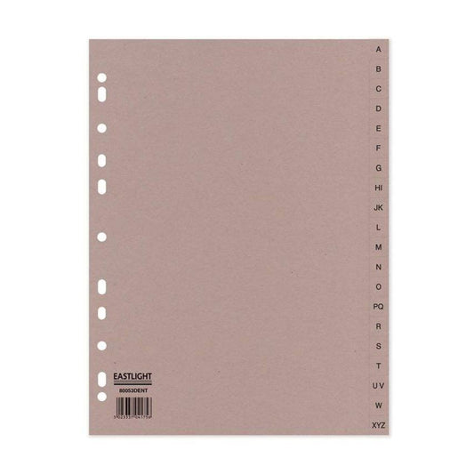 ValueX Index A-Z A4 Card 160gsm Buff - 80053DENT - NWT FM SOLUTIONS - YOUR CATERING WHOLESALER