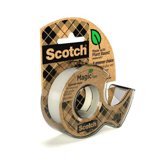 Scotch Magic Tape Greener Choice 19mm x 15m with 1 Recycled Dispenser 7100261907