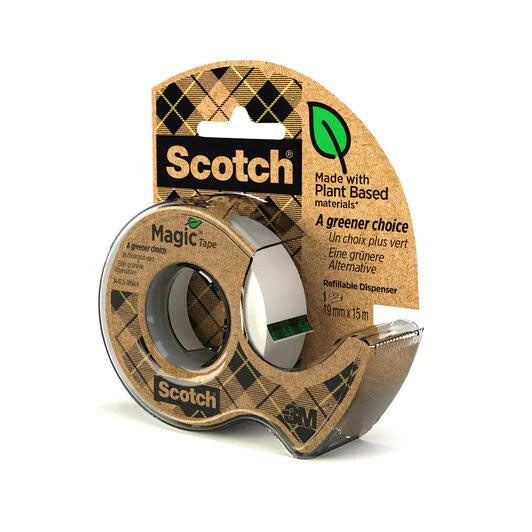 Scotch Magic Tape Greener Choice 19mm x 15m with 1 Recycled Dispenser 7100261907
