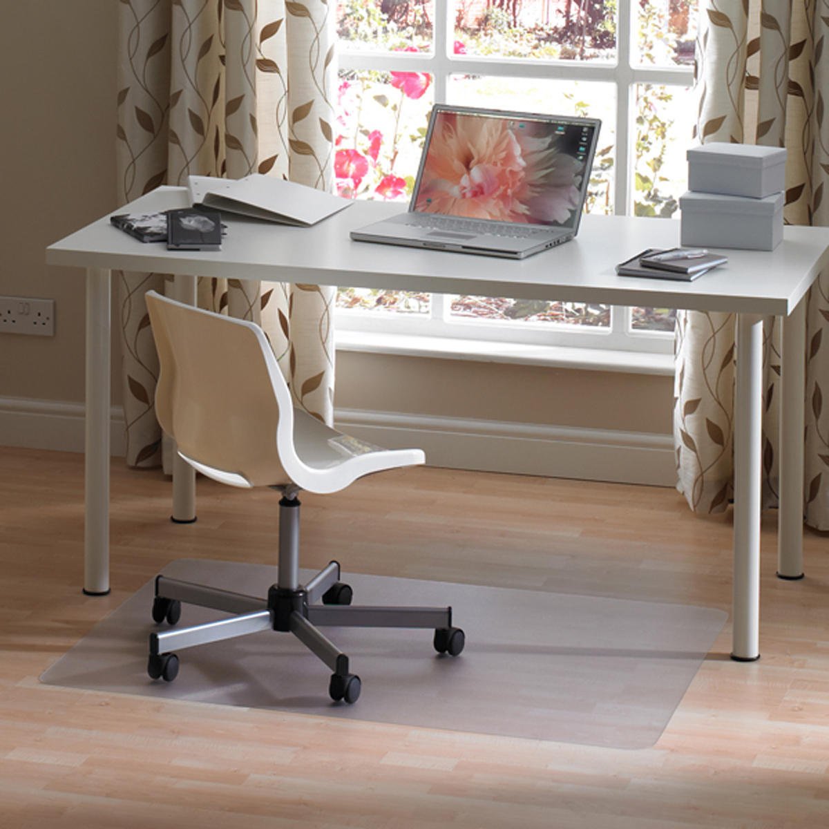Floortex Chairmat Valuemat Phalate Free PVC for Hard Floors 120 x 90cm Transparent UFC129017EV
