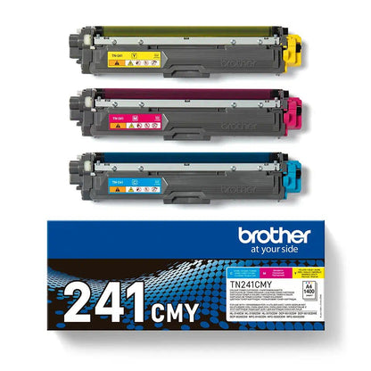 Brother Cyan Magenta Yellow Standard Capacity Toner Cartridge Multipack 3 x 1.4k pages (Pack 3) - TN241BKCMY