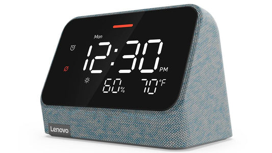 Lenovo Generation 2 Bluetooth Essential Smart Clock with Alexa Misty Blue - NWT FM SOLUTIONS - YOUR CATERING WHOLESALER