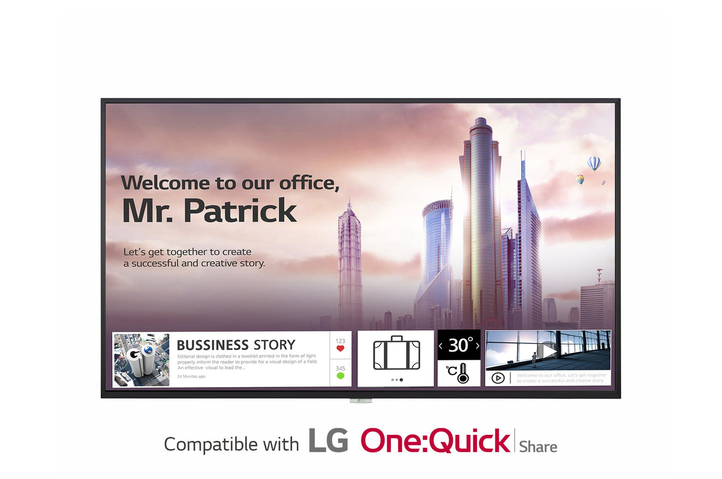 LG UH5F-H 55 Inch 3840 x 2160 Pixels 4K Ultra HD HDMI DisplayPort DVI Large Format Display