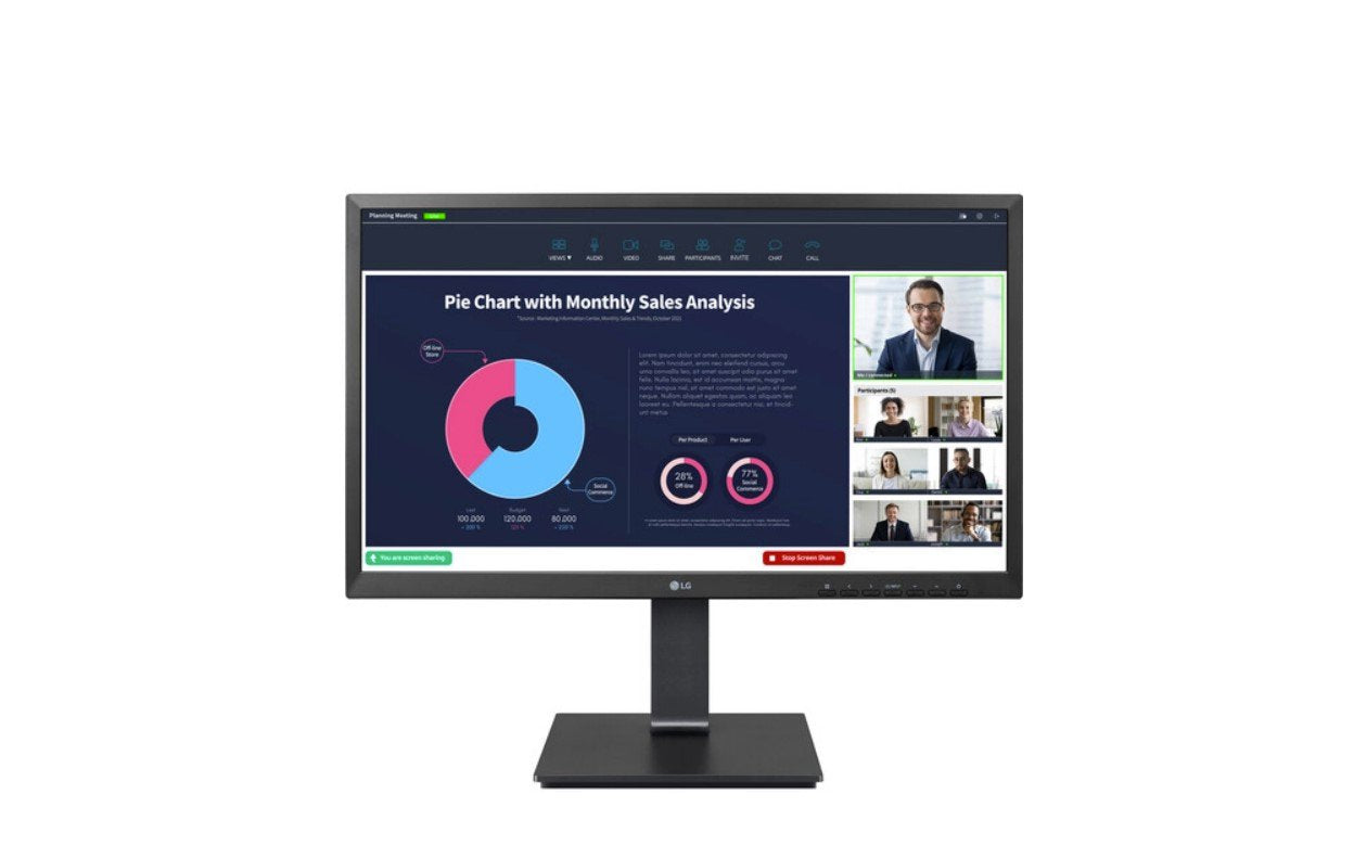 LG 24BP750C-B 23.8 Inch 1920 x 1080 Pixels Full HD IPS Panel HDMI DisplayPort USB Hub Monitor