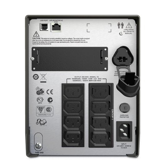 APC Smart UPS Line Interactive LCD Tower 1000VA 230V 700W 8 AC Outlets