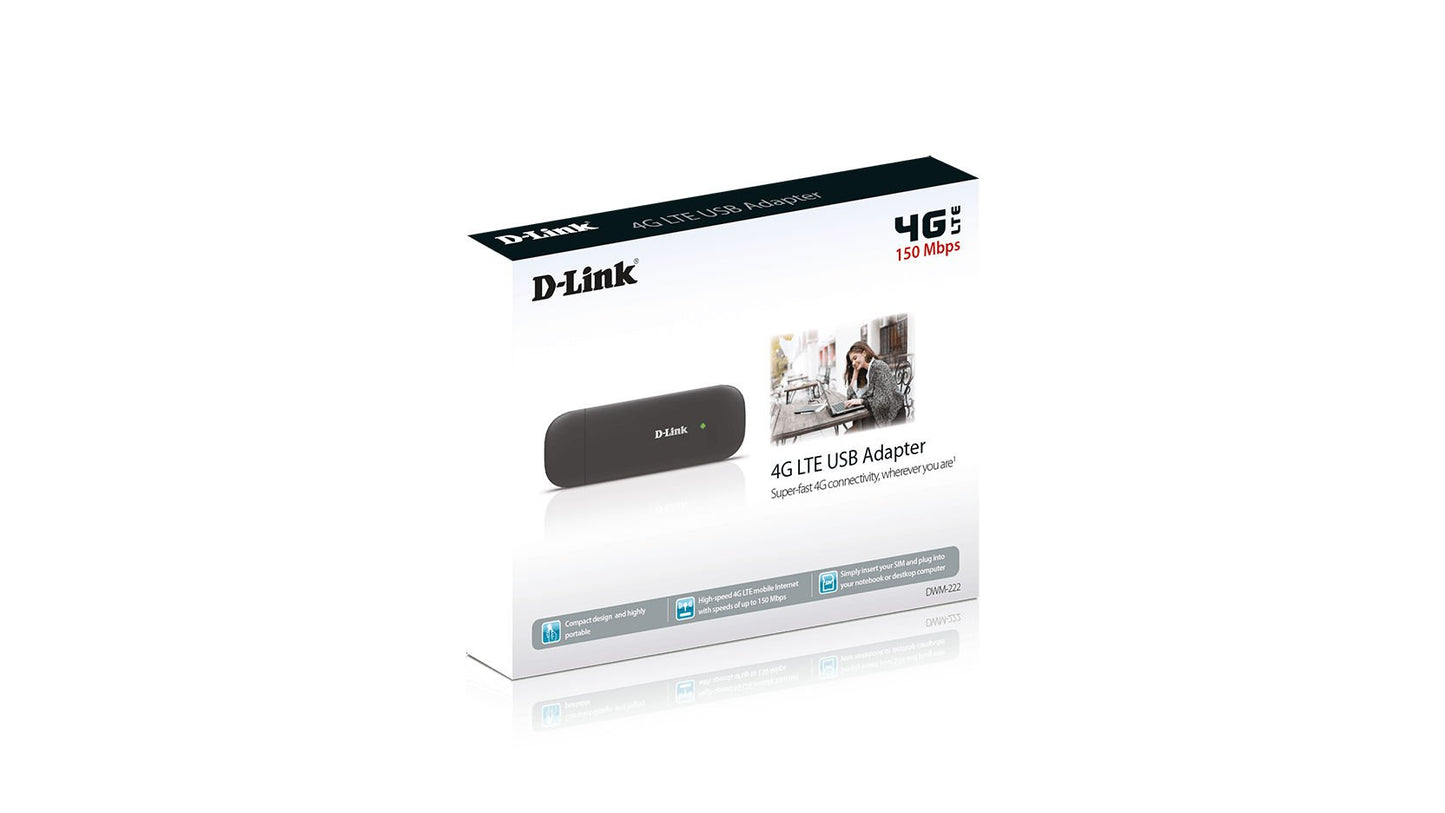 D Link DWM222 4G LTE USB Adapter Cellular Network Device