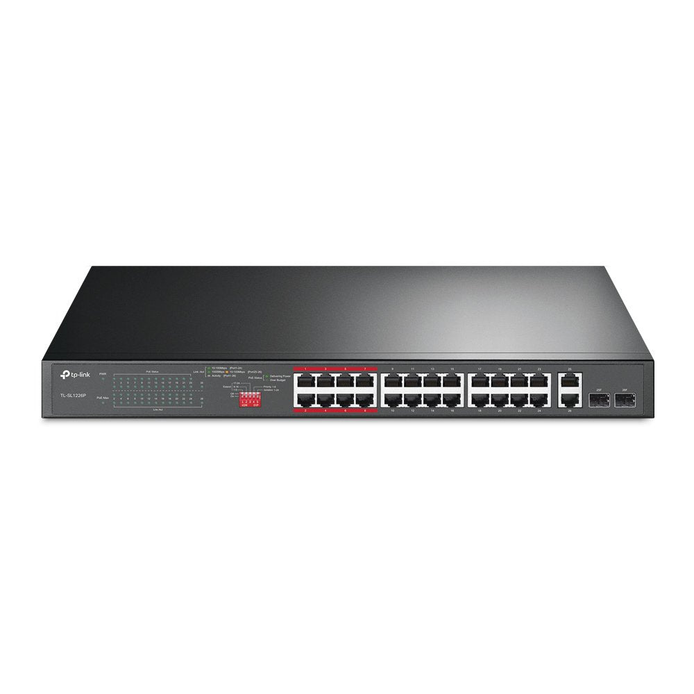 TP Link 24 Port 10 100Mbps Plus 2 PoE Ports Gigabit Unmanaged Switch - NWT FM SOLUTIONS - YOUR CATERING WHOLESALER