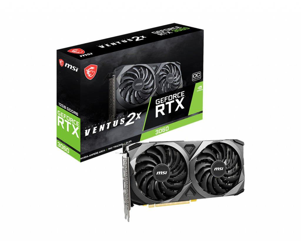 MSI GeForce NVIDIA RTX 3060 VENTUS 2X 12GB OC GDDR6 Graphics Card