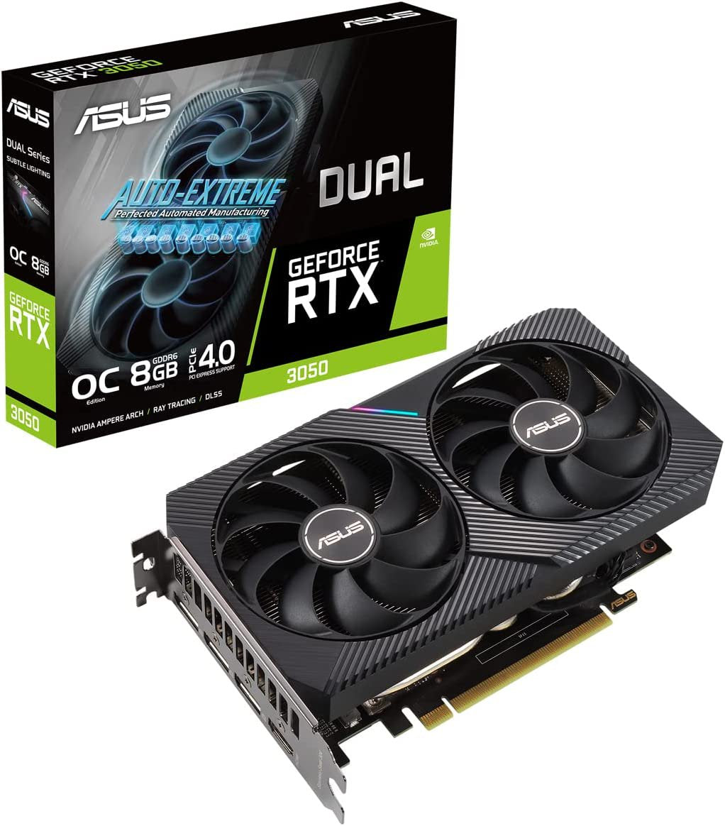 ASUS NVIDIA GeForce RTX 3050 DUAL OC 8GB GDDR6 Graphics Card