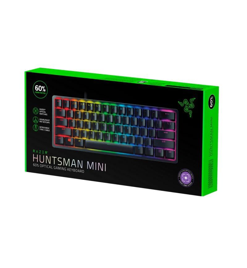 Razer Huntsman Mini Clicky Optical Purple Switch UK Layout USB Gaming Keyboard