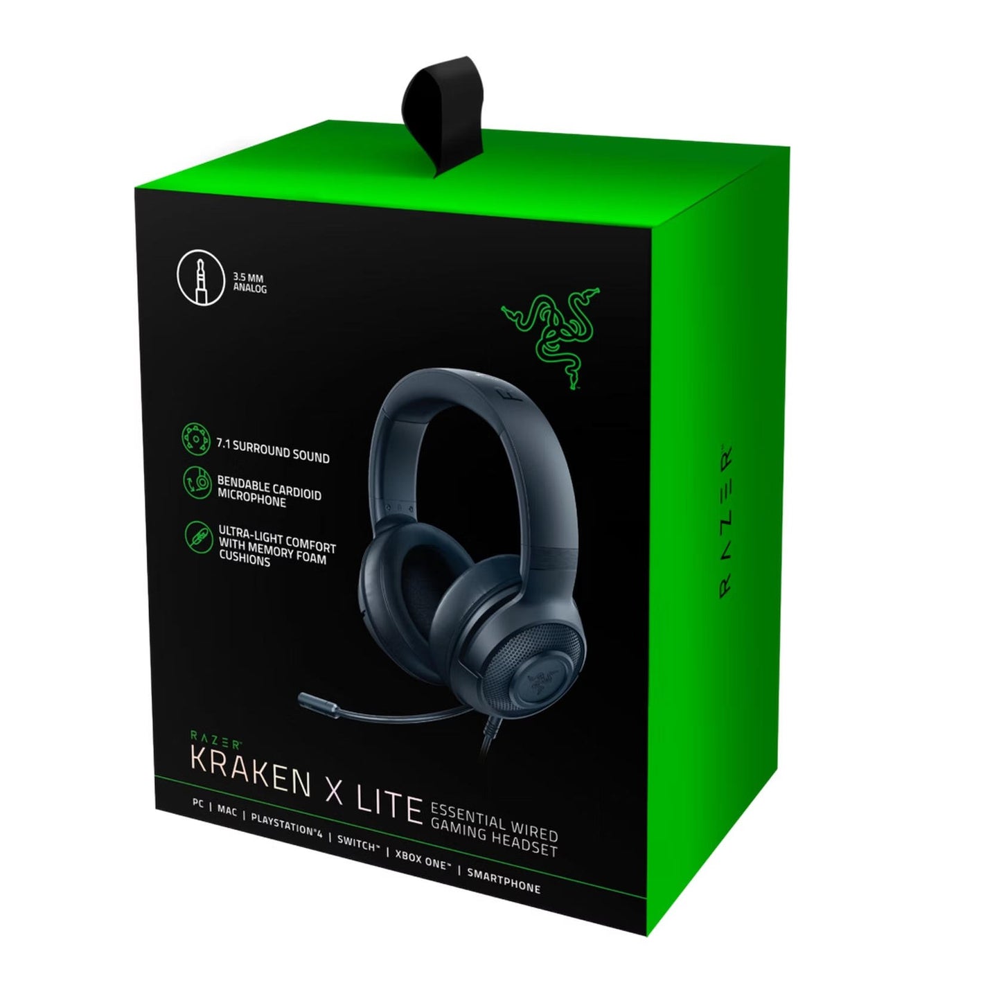 Razer Kraken X Lite Multi-Platform 7.1 Surround Sound Wired 3.5mm Connector Gaming Headset