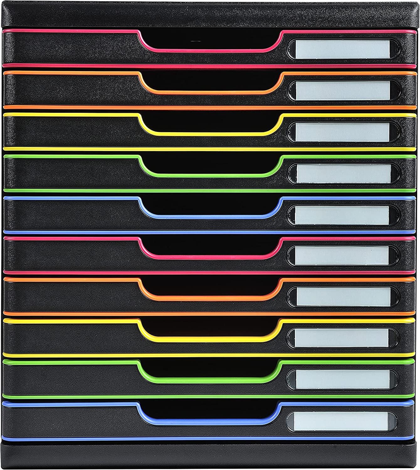 Exacompta Modulo A4 10 Drawer Black/Harlequin/Black 302914D