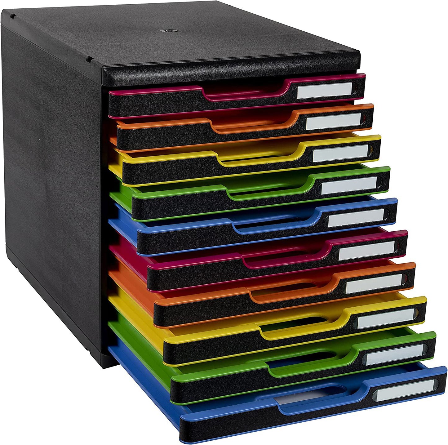 Exacompta Modulo A4 10 Drawer Black/Harlequin/Black 302914D