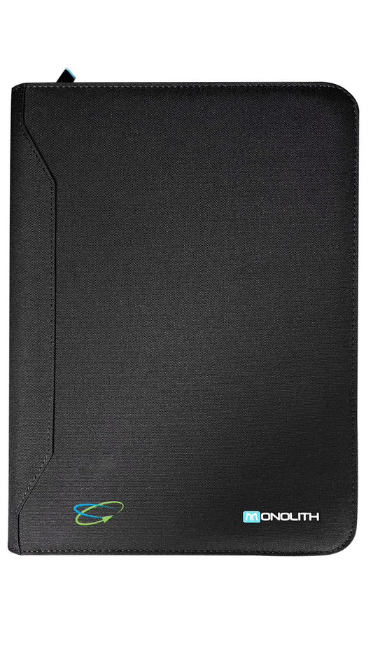 Monolith Blueline Zipped Meeting and Conference Folder A4 Black 3351 - NWT FM SOLUTIONS - YOUR CATERING WHOLESALER