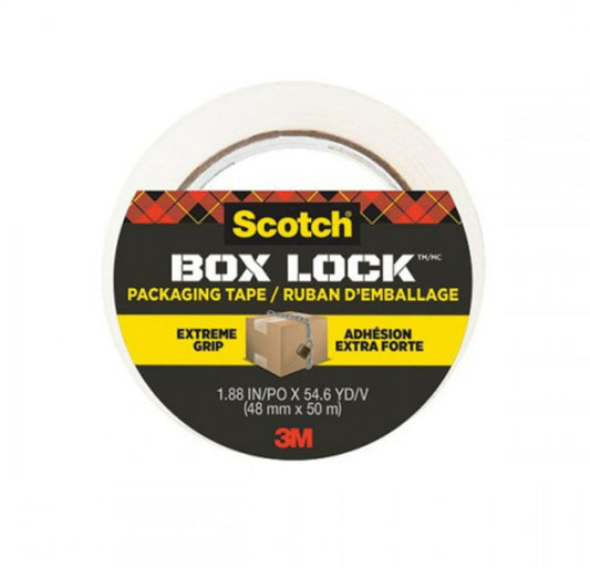 Scotch Box Lock Packaging Tape 3950 48 mm x 50 m Single Roll 7100263253 - NWT FM SOLUTIONS - YOUR CATERING WHOLESALER