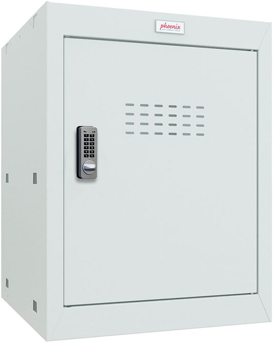 Phoenix CL Series Size 2 Cube Locker in Light Grey with Electronic Lock CL0544GGE - NWT FM SOLUTIONS - YOUR CATERING WHOLESALER