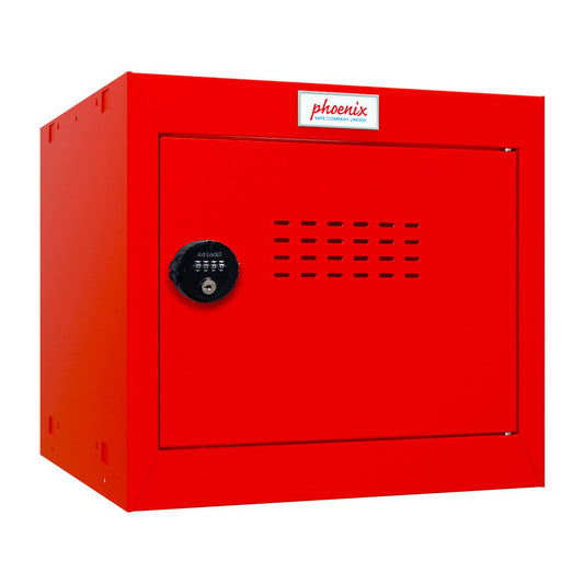 Phoenix CL Series Size 1 Cube Locker in Red with Combination Lock CL0344RRC - NWT FM SOLUTIONS - YOUR CATERING WHOLESALER
