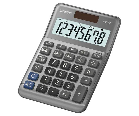 Casio MS-80F 8 Digit Desk Calculator MS-80F-WA-UP - NWT FM SOLUTIONS - YOUR CATERING WHOLESALER