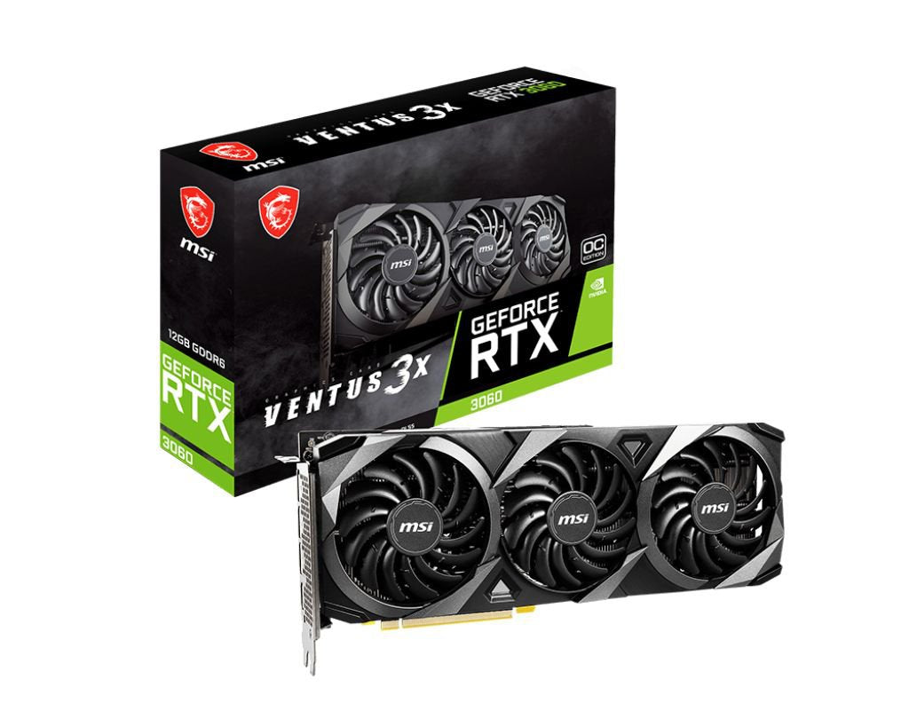 MSI GeForce RTX 3060 VENTUS 3X 12G OC NVIDIA 12GB GDDR6 Graphics Card