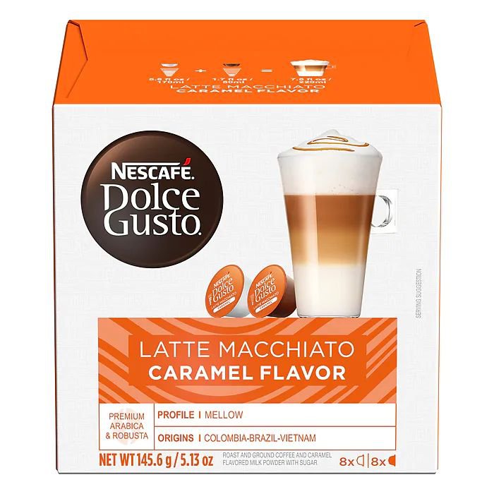 Dolce Gusto Latte Macchiato Caramel 16's - NWT FM SOLUTIONS - YOUR CATERING WHOLESALER