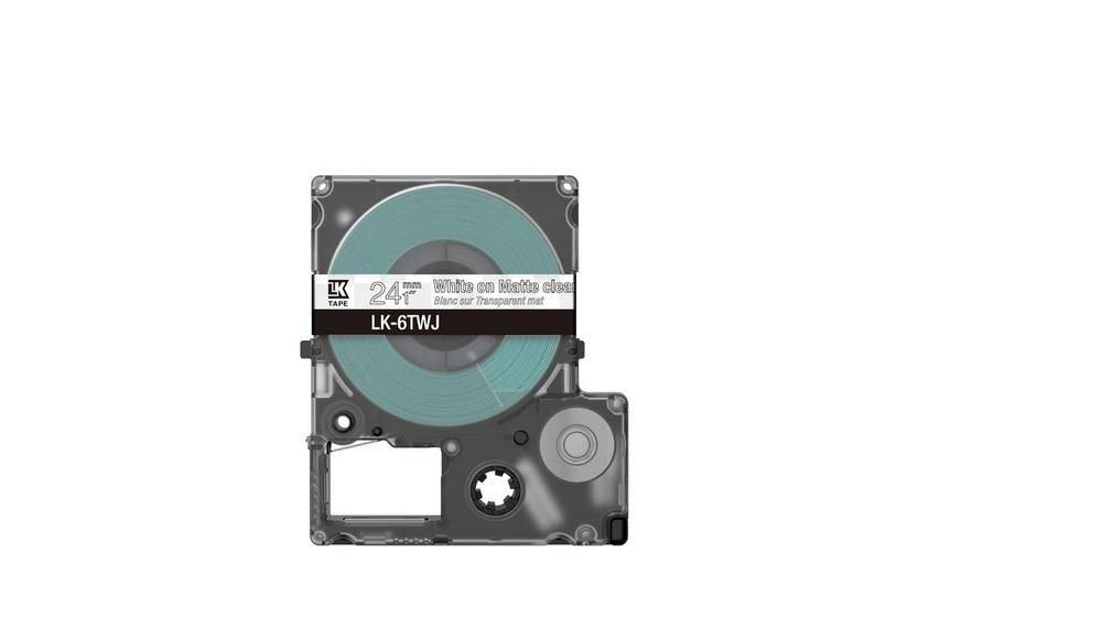 Epson LK-6TWJ White on Matte Clear Tape Cartridge 24mm - C53S672070