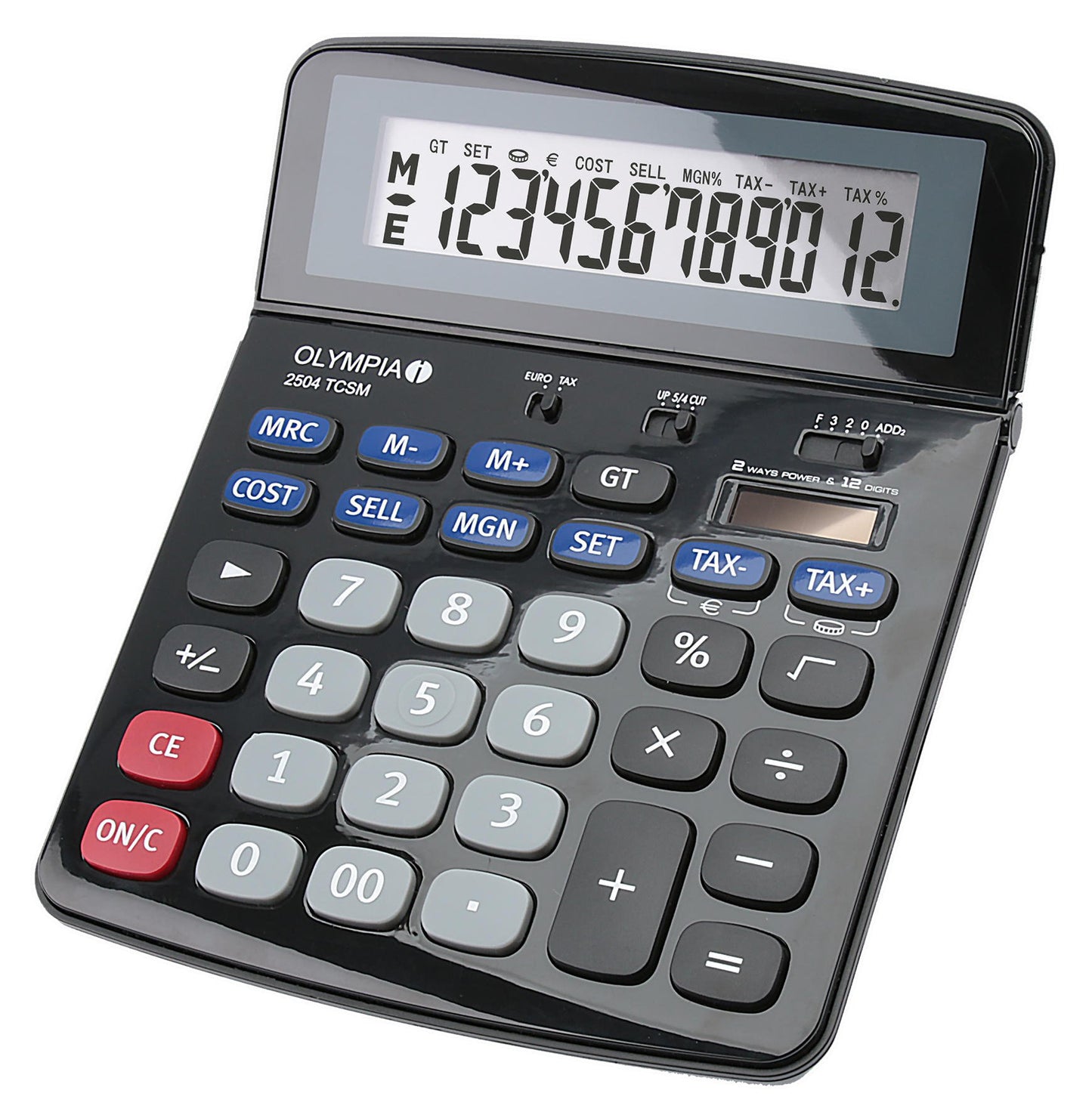 Olympia 2504 12 Digit Desk Calculator Black 40184