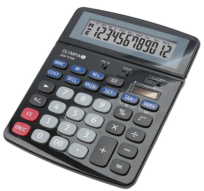 Olympia 2504 12 Digit Desk Calculator Black 40184