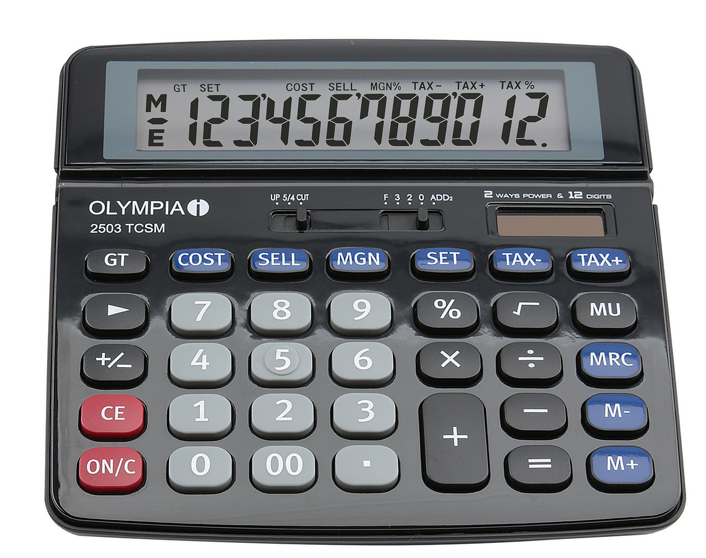 Olympia 2503 12 Digit Desk Calculator Black 40183