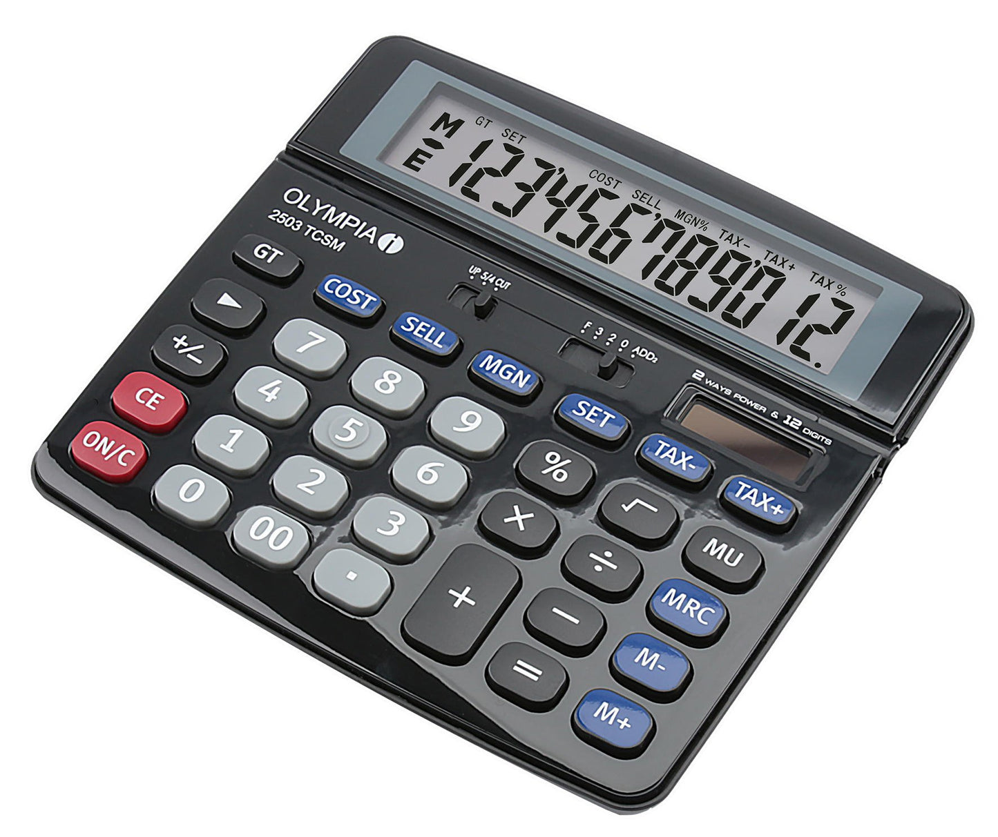 Olympia 2503 12 Digit Desk Calculator Black 40183