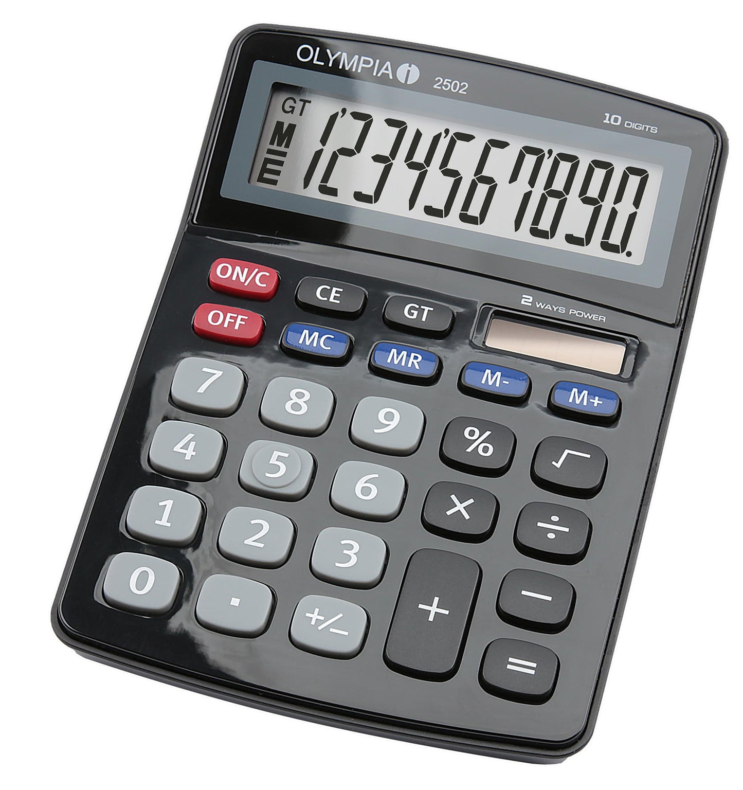 Olympia 2502 10 Digit Desk Calculator Black 40182