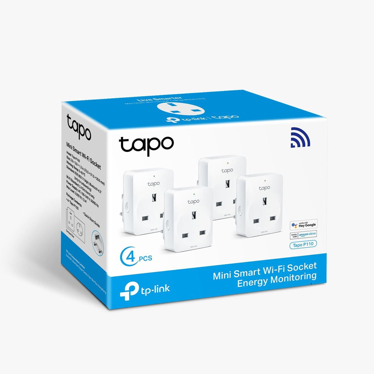 TP-LINK Tapo P110 V1 Mini Wireless Smart Plugs 4 Pack