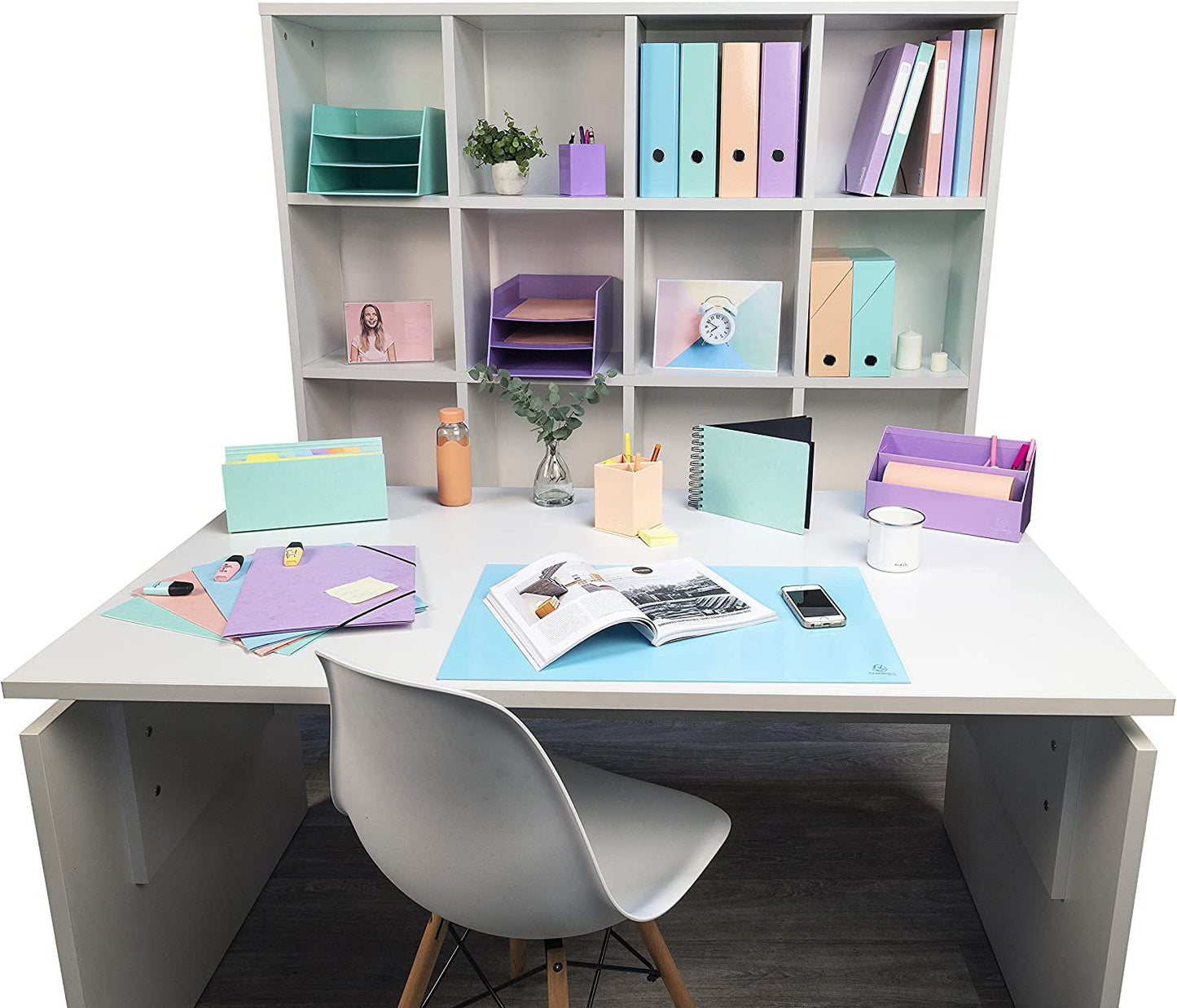 Aquarel Board Desk Mat 575x375 Pastel Blue 60162D