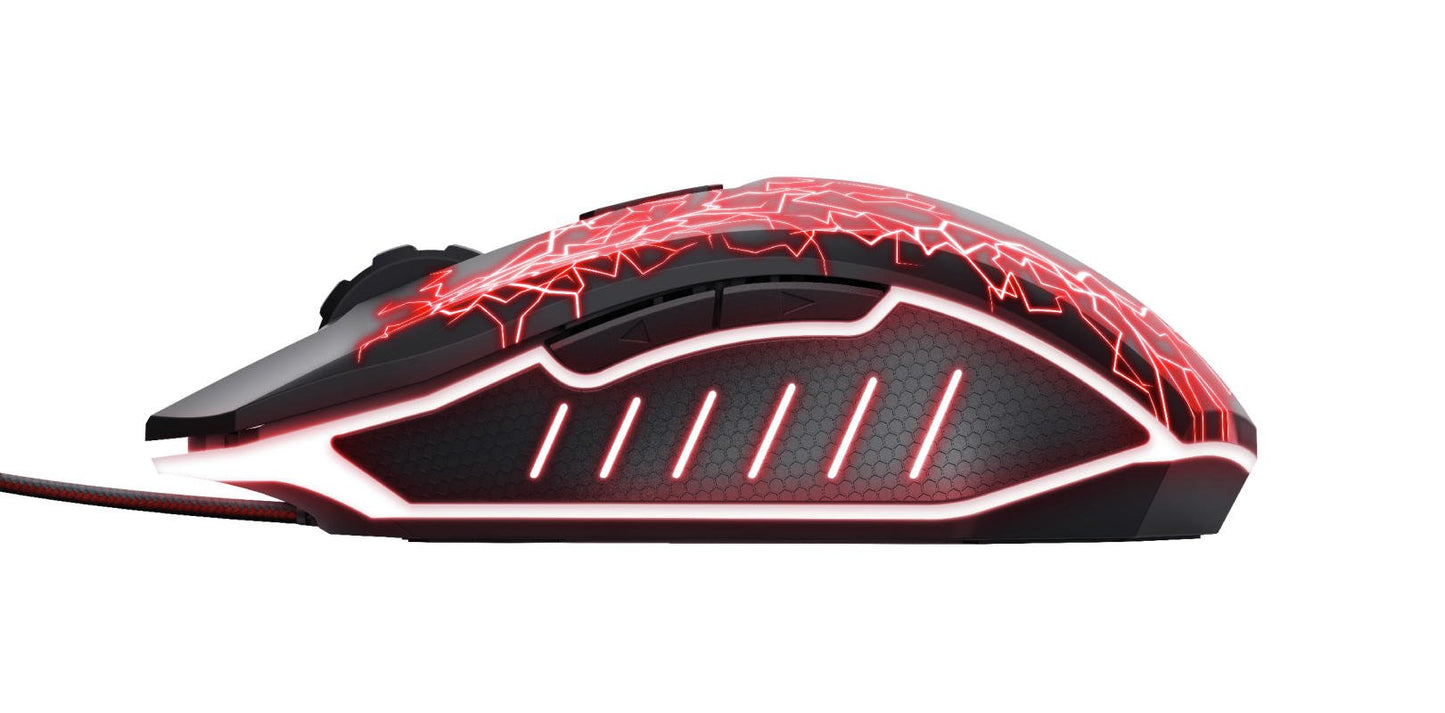 Trust GXT 105X Izza 4000 DPI USB A Wired Ambidextrous Gaming Mouse