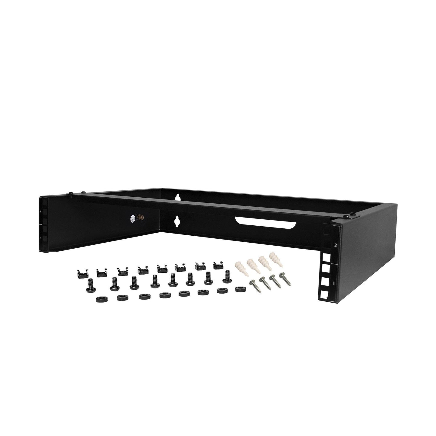 StarTech.com 2U Wall Mount Rack 19 Inches 14 Inches Deep 35kg Maximum Weight Capacity