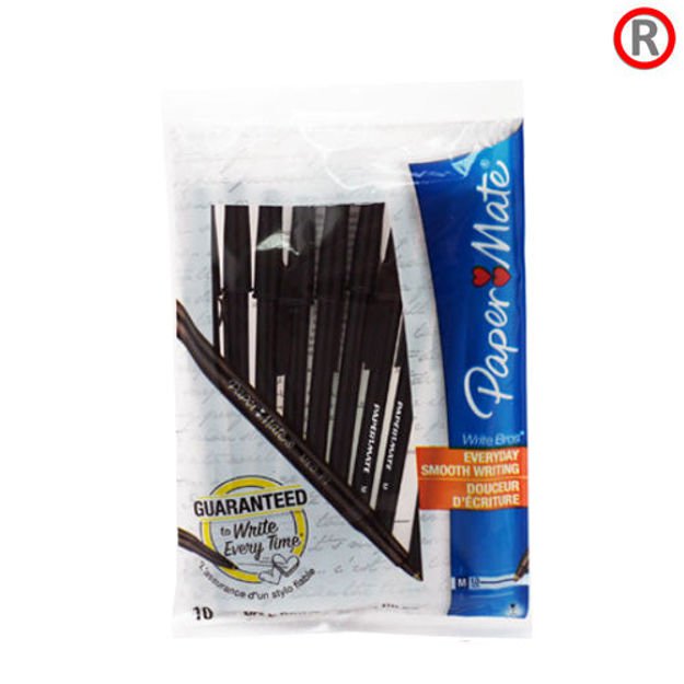 Papermate Ball Point Pens Black 10's - NWT FM SOLUTIONS - YOUR CATERING WHOLESALER