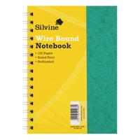 Silvine Luxpad A5 Wirebound Pressboard Cover Notebook Ruled 200 Pages Green (Pack 6) - SPA5 - NWT FM SOLUTIONS - YOUR CATERING WHOLESALER