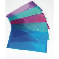 Rapesco Bright Popper Wallet Polypropylene A5 Assorted Colours (Pack 5) - 0689 - NWT FM SOLUTIONS - YOUR CATERING WHOLESALER