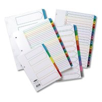 Concord Classic Index Jan-Dec A4 180gsm White Board with Coloured Mylar Tabs 02401/CS24 - NWT FM SOLUTIONS - YOUR CATERING WHOLESALER