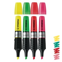 STABILO LUMINATOR Highlighter Chisel Tip 2-5mm Line Assorted Colours (Wallet 4) - 71/4 - NWT FM SOLUTIONS - YOUR CATERING WHOLESALER