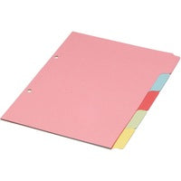 ValueX Divider A5 5 Part Multipunched Assorted Pastel Coloured Card 70599/J5 - NWT FM SOLUTIONS - YOUR CATERING WHOLESALER