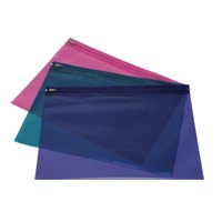 Rapesco Zippi Bag with Metal Zip Bright Transparent Colours A4+ (Pack 25) 0798 - NWT FM SOLUTIONS - YOUR CATERING WHOLESALER