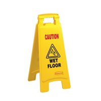 ValueX Caution Wet Floor Plastic Sign Yellow 0905001 - NWT FM SOLUTIONS - YOUR CATERING WHOLESALER